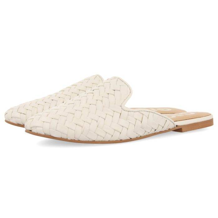 GIOSEPPO GOLDEN BRAIDED BABOUCHE SLIPPERS HOUMA