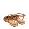 GIOSEPPO GRESSEY TAN BRAIDED LEATHER SLINGBACK BALLET FLATS