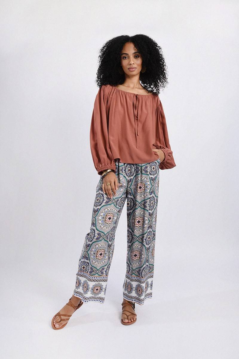 MOLLY BRACKEN LOOSE PRINTED PANTS