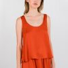 PHILOSOPHY SATIN ECOVERO SLEEVELESS CROPPED TOP