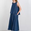 PHILOSOPHY LIGHT DENIM CROPPED TOP