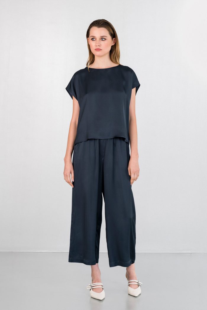 PHILOSOPHY SATIN FINE ECOVERO CROPPED TOP