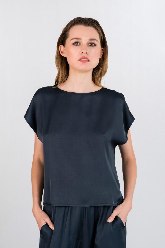 PHILOSOPHY SATIN FINE ECOVERO CROPPED TOP