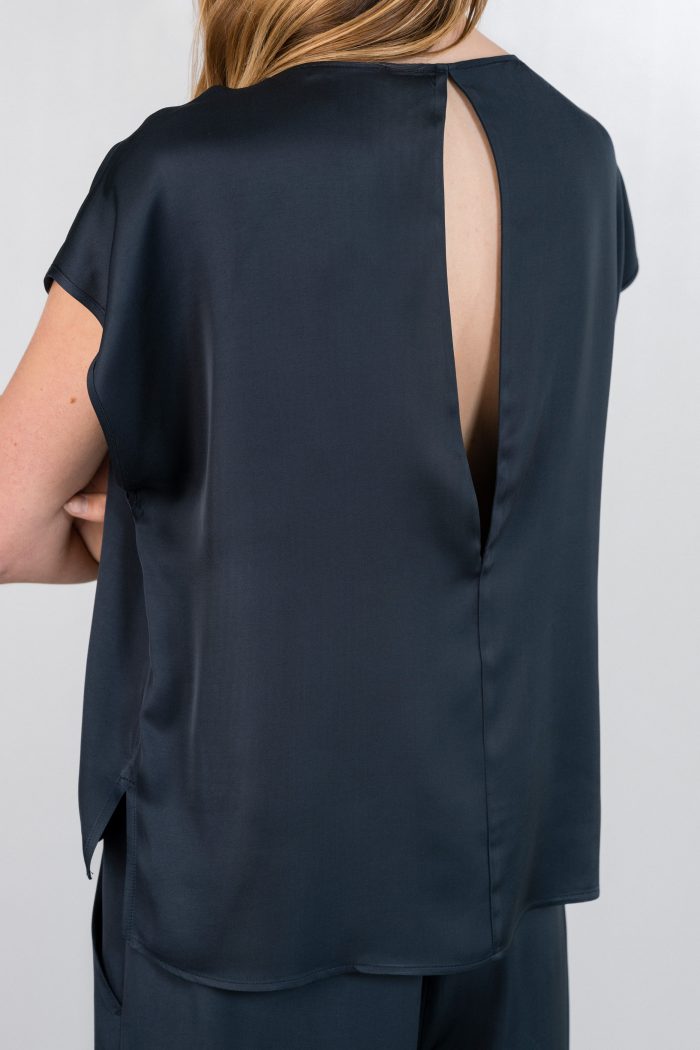PHILOSOPHY SATIN FINE ECOVERO CROPPED TOP