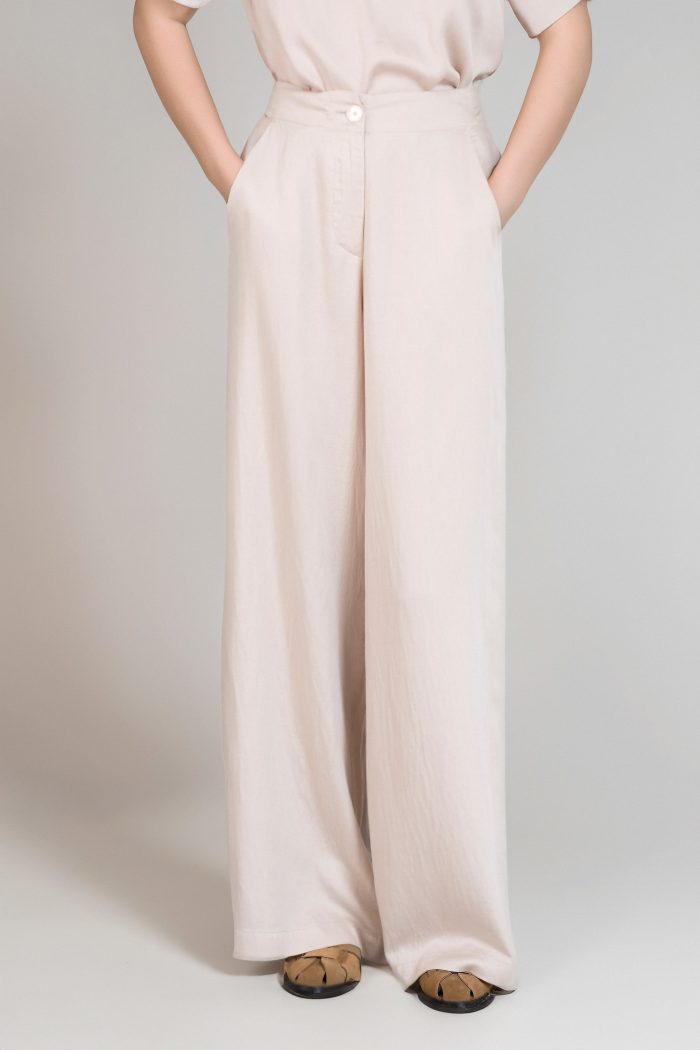 PHILOSOPHY LYOCELL LINEN WIDE LEG PANTS