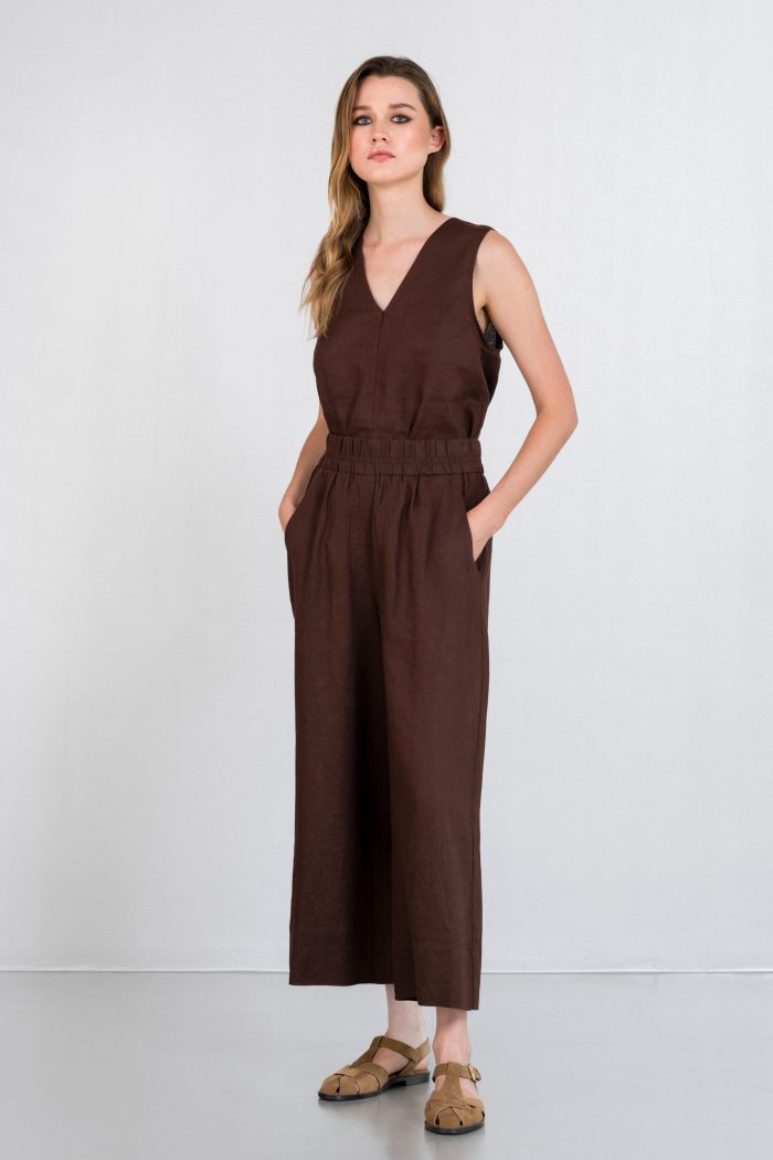 PHILOSOPHY LINEN JUPE CULLOTE