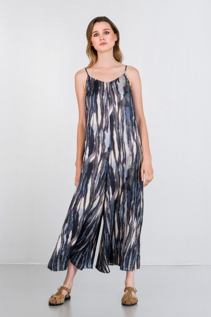 PHILOSOPHY SATIN PRINT JUMPSUIT
