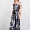 PHILOSOPHY SATIN PRINT JUMPSUIT