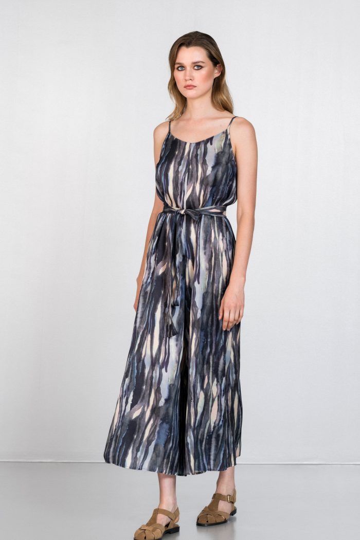 PHILOSOPHY SATIN PRINT JUMPSUIT