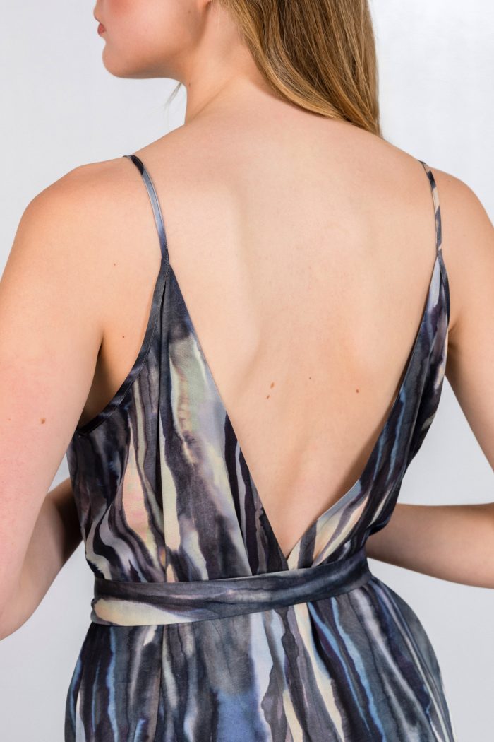 PHILOSOPHY SATIN PRINT JUMPSUIT