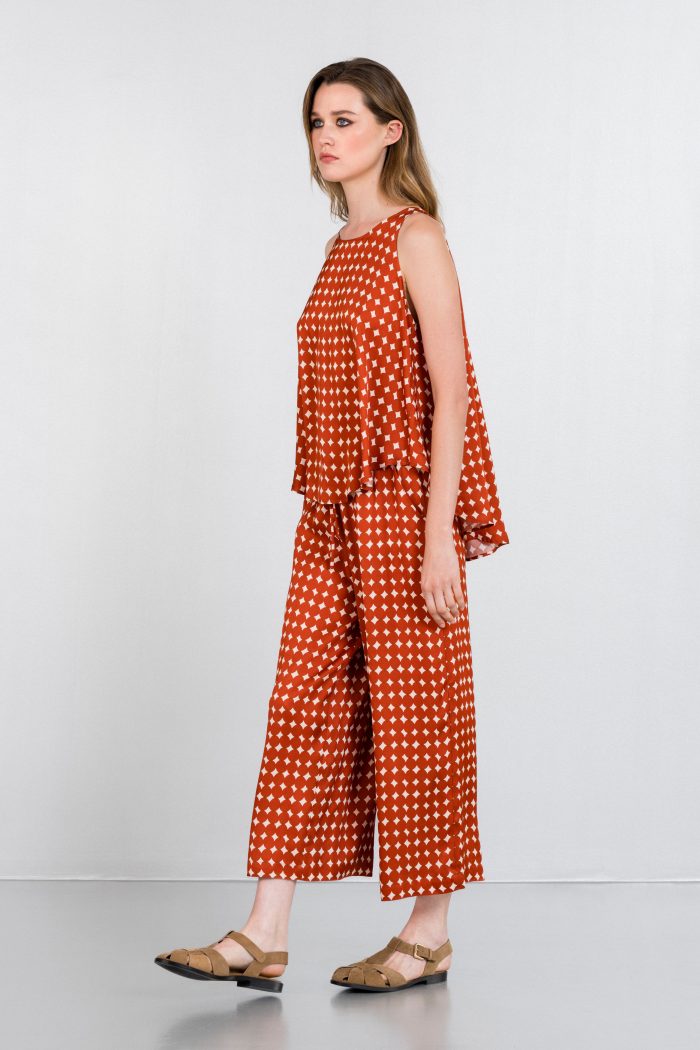 PHILOSOPHY SATIN PRINT JUPE CULOTTE