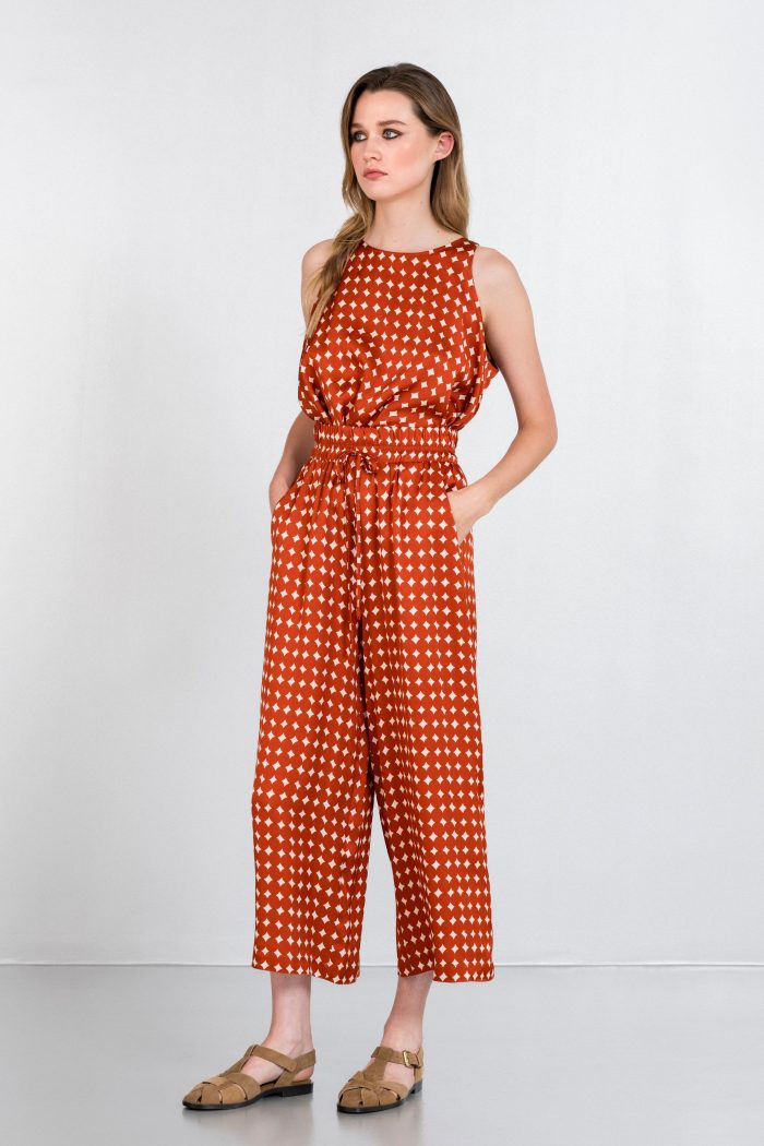 PHILOSOPHY SATIN PRINT HALTER NECK TOP