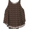 PHILOSOPHY SATIN PRINT HALTER NECK TOP