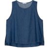 PHILOSOPHY LIGHT DENIM CROPPED TOP