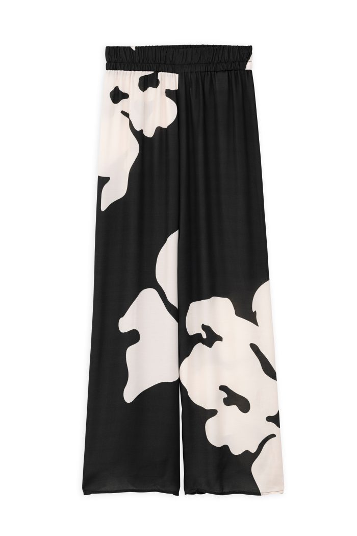 PHILOSOPHY  SATIN PRINT WIDE LEG PANTS