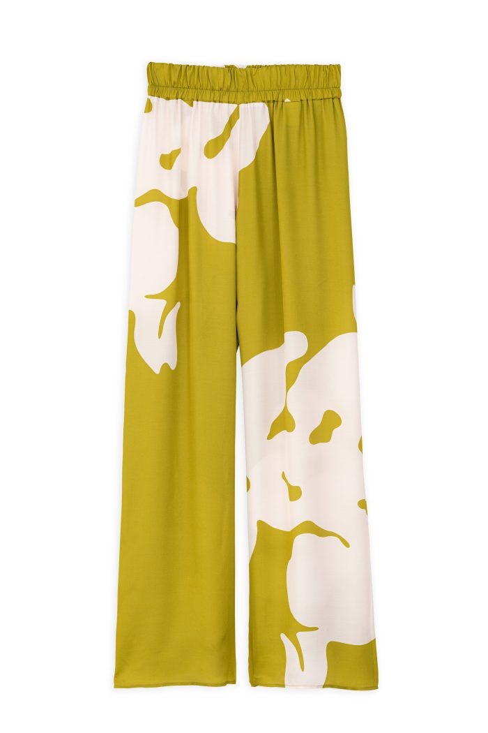 PHILOSOPHY  SATIN PRINT WIDE LEG PANTS