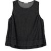 PHILOSOPHY LIGHT DENIM CROPPED TOP