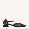 GIOSEPPO LEATHER HEEL STRAPPY BALLET FLATS FLETCHER