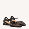 GIOSEPPO LEATHER HEEL STRAPPY BALLET FLATS FLETCHER