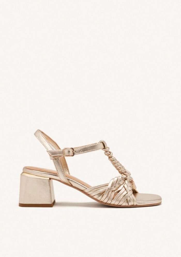 GIOSEPPO LEATHER HEEL SANDALS BARNARD