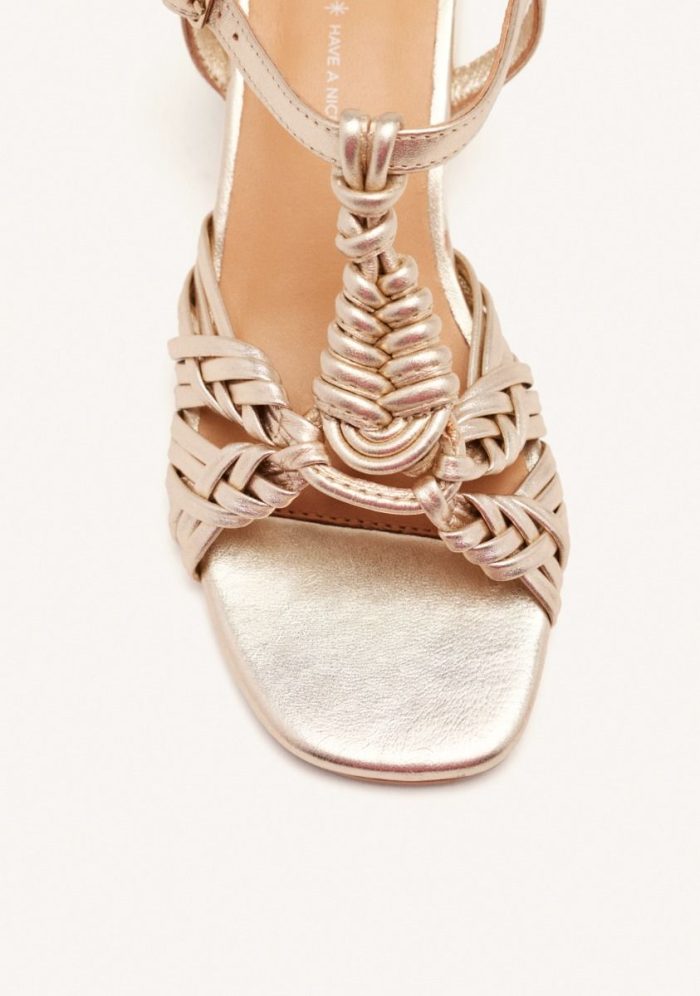GIOSEPPO LEATHER HEEL SANDALS BARNARD