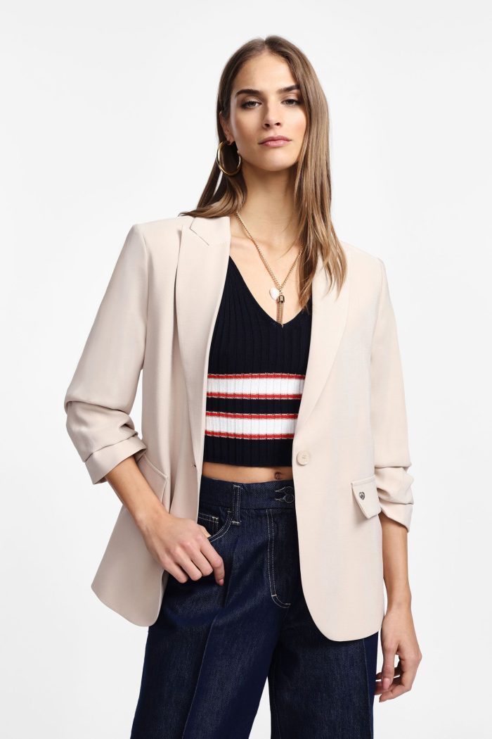 PLEASE BLAZER WITH SINGLE BUTTON