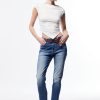 PLEASE STRAIGHT LEG JEANS WITH LOW RISE