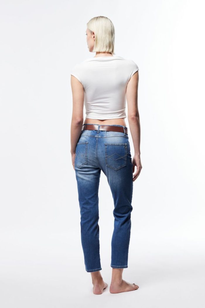 PLEASE STRAIGHT LEG JEANS WITH LOW RISE