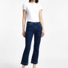 PLEASE FLARE CROPPED JEANS WITH MEDIUM WAIST