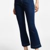 PLEASE FLARE CROPPED JEANS WITH MEDIUM WAIST