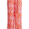 SMASHED LEMON  Wide Pants With Animal Print In Pink And Orange