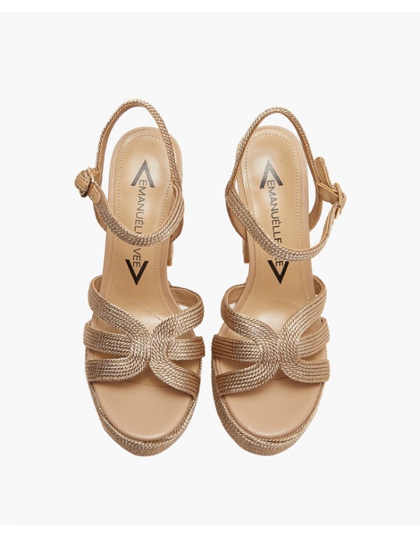 EMANUELLE HEELED SANDAL  GIUNONE PLATEAU