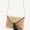 GIOSEPPO RAFFIA FRINGE CROSSBODY BAG TRUMBULL