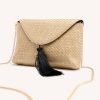GIOSEPPO RAFFIA FRINGE CROSSBODY BAG TRUMBULL