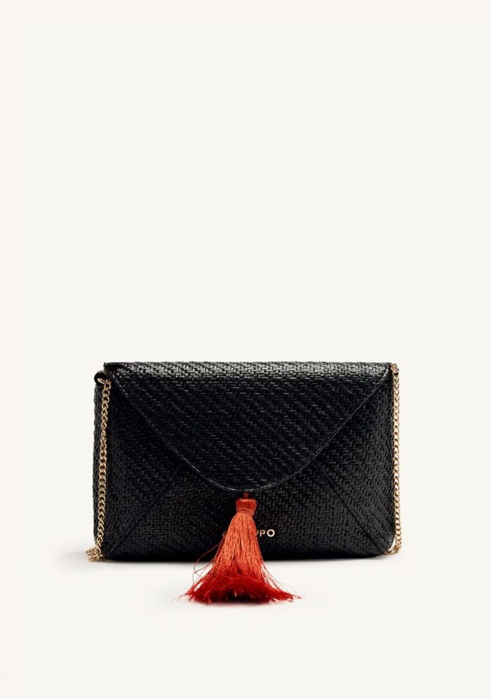 GIOSEPPO RAFFIA FRINGE CROSSBODY BAG TRUMBULL