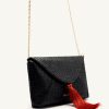 GIOSEPPO RAFFIA FRINGE CROSSBODY BAG TRUMBULL