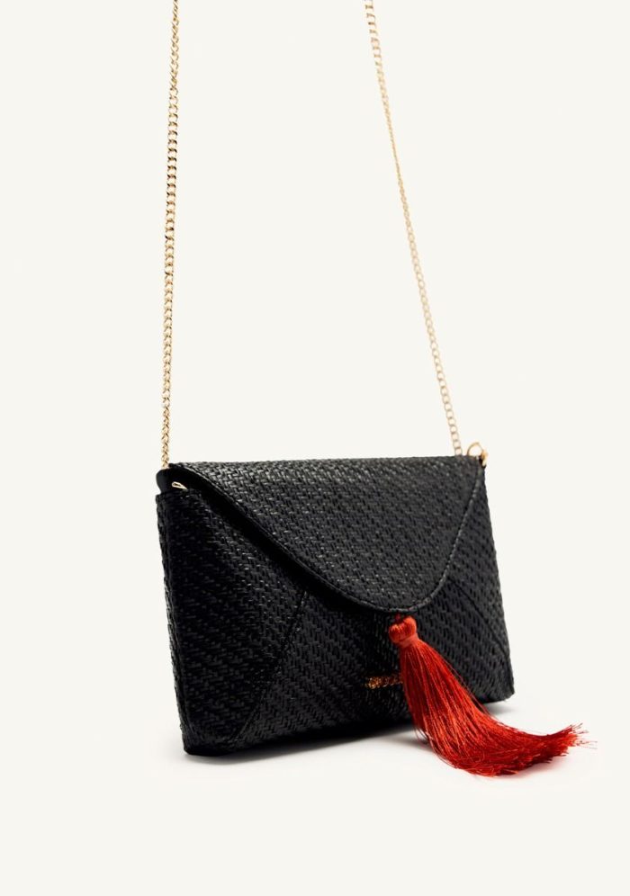 GIOSEPPO RAFFIA FRINGE CROSSBODY BAG TRUMBULL