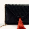 GIOSEPPO RAFFIA FRINGE CROSSBODY BAG TRUMBULL