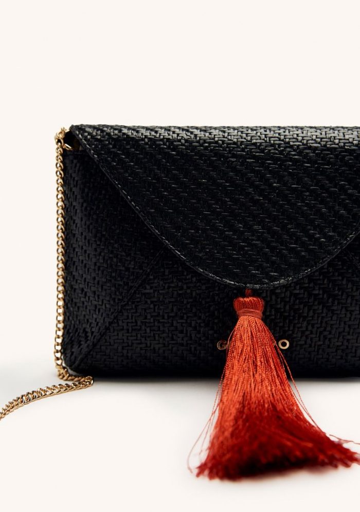 GIOSEPPO RAFFIA FRINGE CROSSBODY BAG TRUMBULL