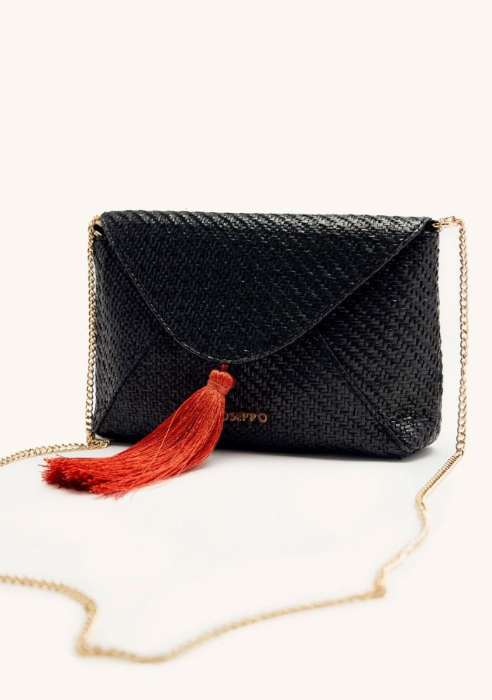 GIOSEPPO RAFFIA FRINGE CROSSBODY BAG TRUMBULL