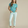 RED BUTTON KATE COLOURED DENIM