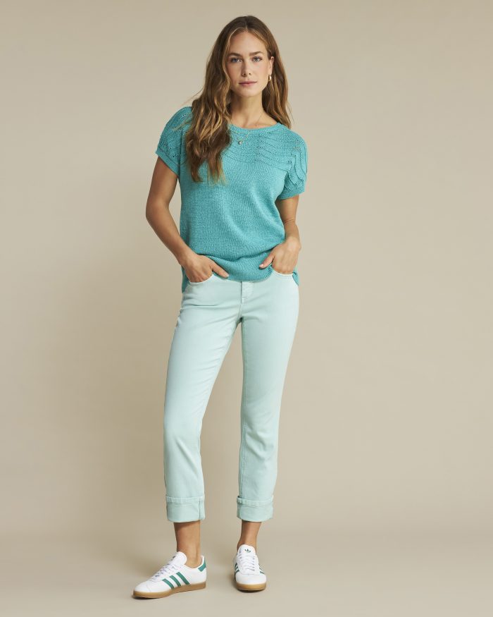 RED BUTTON KATE COLOURED DENIM