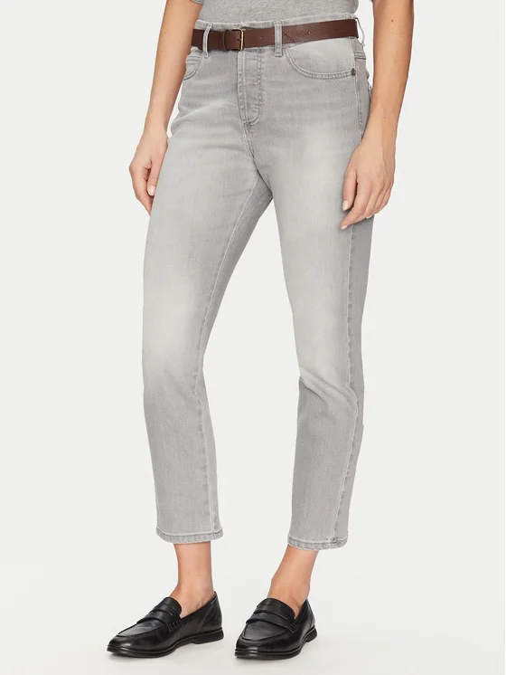 PLEASE STRAIGHT-LEG JEANS WITH ADJUSTABLE BELT