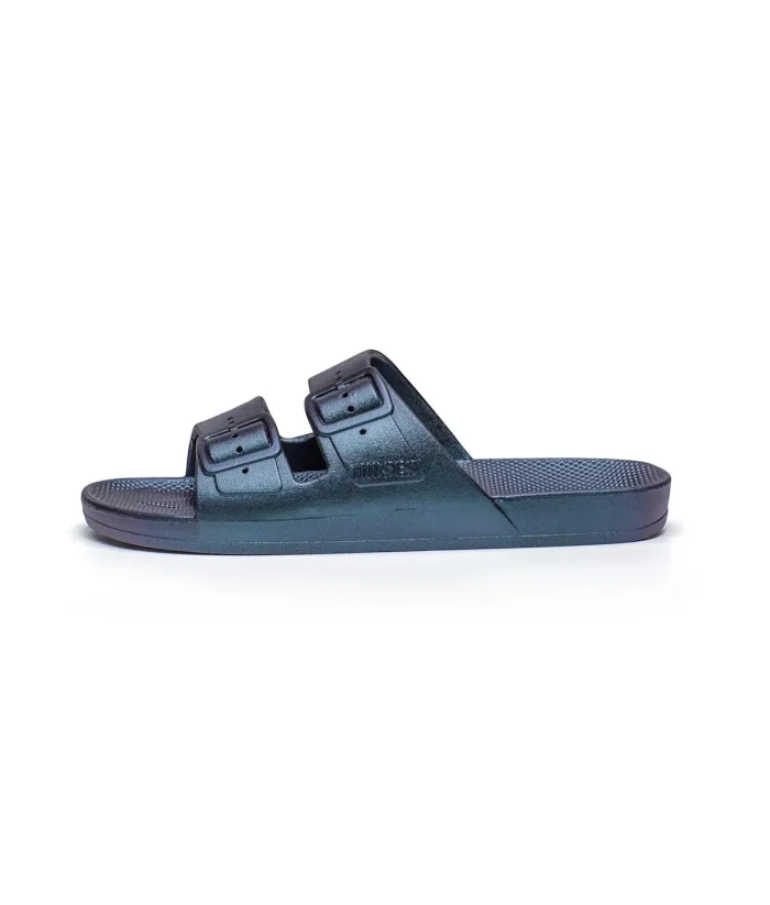 MOSES FREEDOM TWILIGHT SLIDES  - NAVY METALLIC