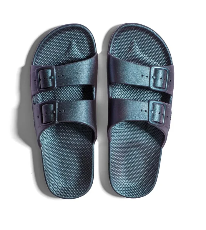MOSES FREEDOM TWILIGHT SLIDES  - NAVY METALLIC