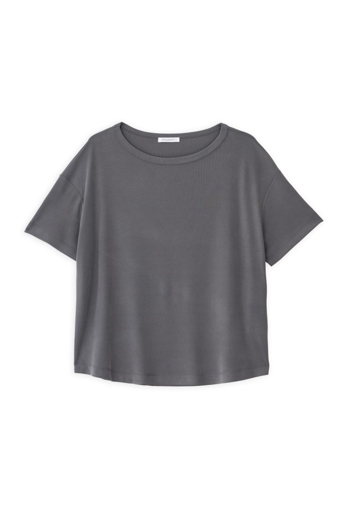 PHILOSOPHY RIB SANDWASHED SHORT SLEEVE TOP