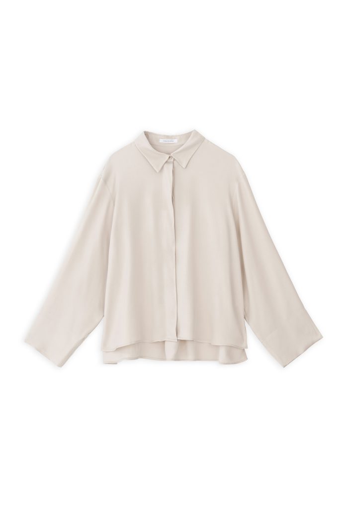 PHILOSOPHY CUPRO VISCOSE CROPPED SHIRT