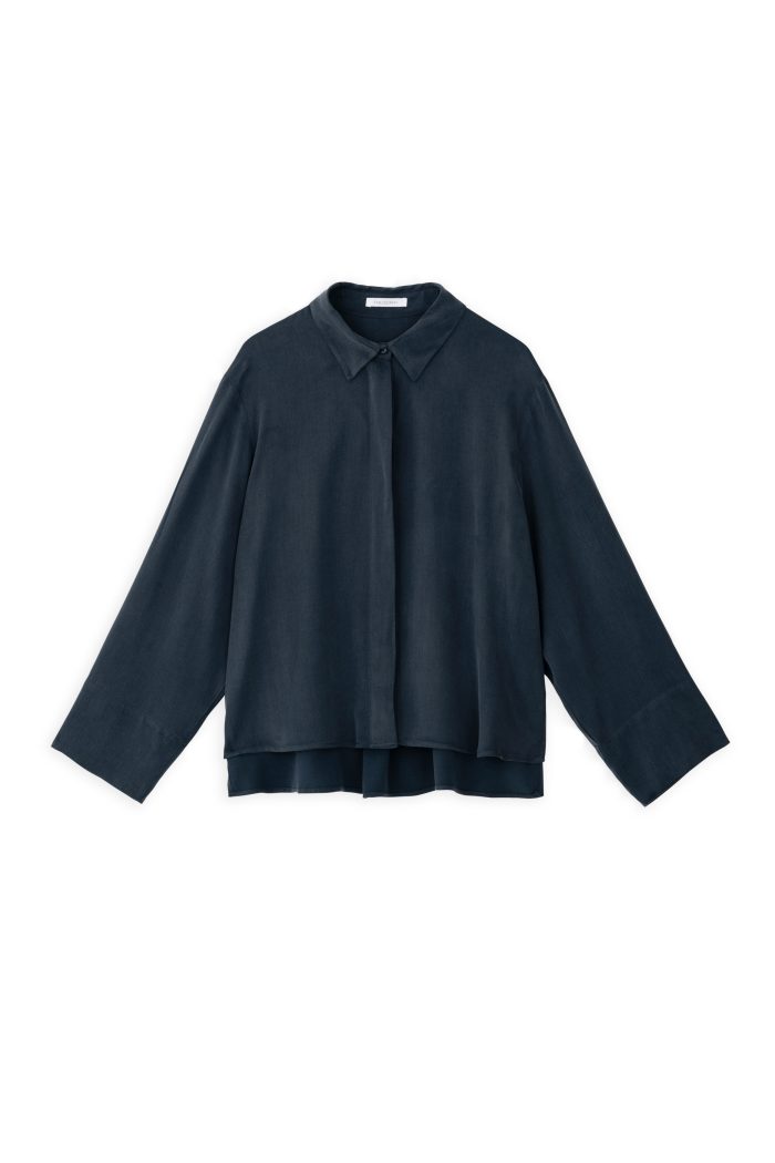 PHILOSOPHY CUPRO VISCOSE CROPPED SHIRT