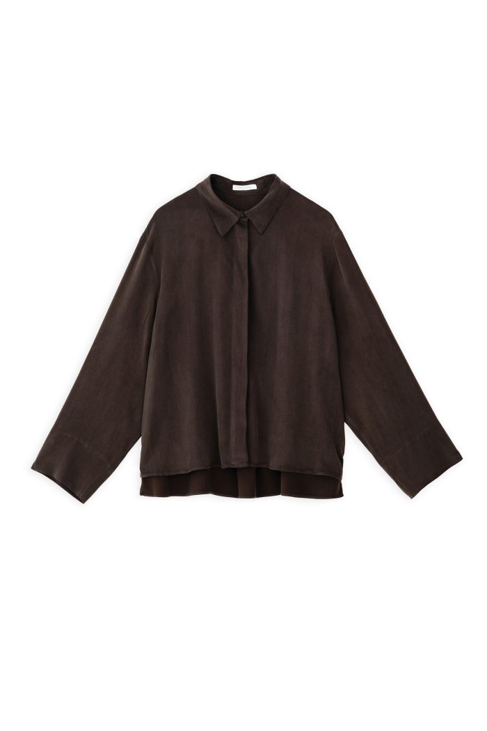 PHILOSOPHY CUPRO VISCOSE CROPPED SHIRT