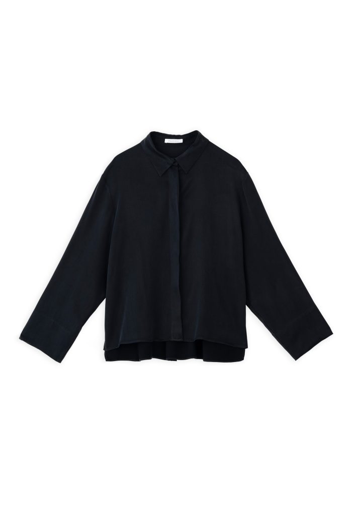 PHILOSOPHY CUPRO VISCOSE CROPPED SHIRT